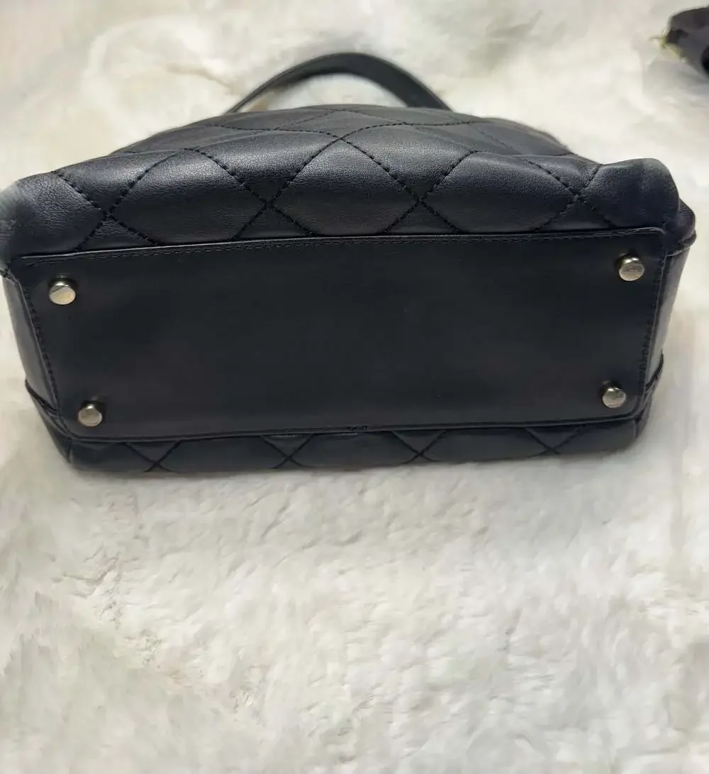 Kate Spade New York Quilted Leather Shoulder Bag in Black